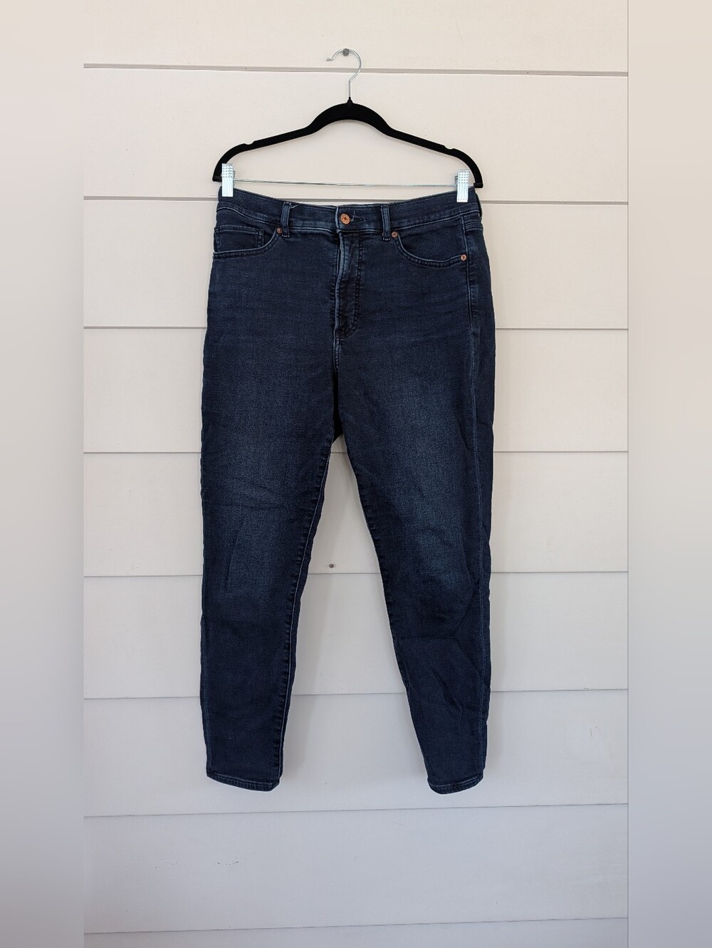 Express Dark Wash Women’s Jeans - Classic High-Rise Skinny, Size 12